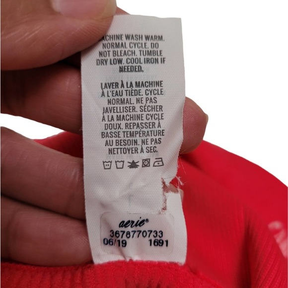 AERIE Limited Edition Ca Stop Me Hi-Rise Seamless Ribbed Legging Size Large - Picture 3 of 7